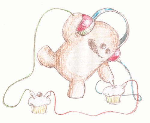 one meemoo mixing cupcakes